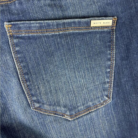 White House Black Market Women's Size 4 Slim Ankle Denim Jeans Raw Hem Sparkle - Picture 8 of 13